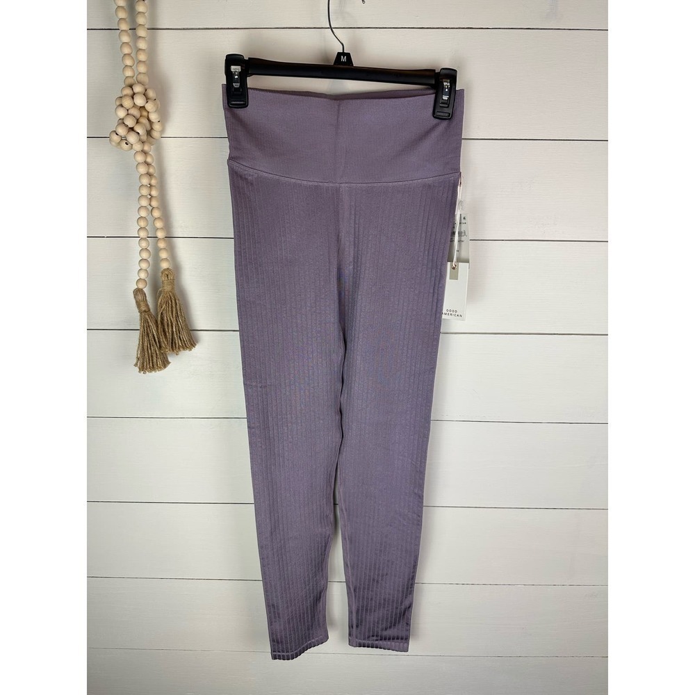 NWT Good American WIDE RIB SHINE CLEAN SEAMLESS LEGGINGS S/M